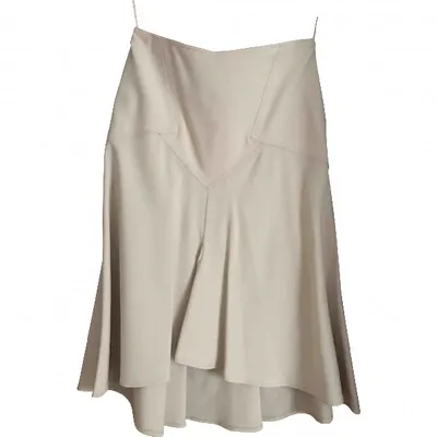 Pre-owned Versace Mid-length Skirt In Beige