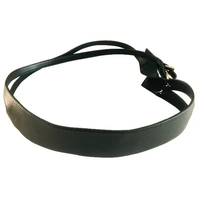 Pre-owned Prada Leather Belt In Black