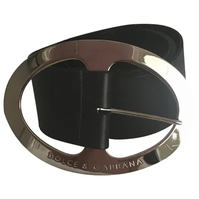 Pre-owned Dolce & Gabbana Leather Belt In Black