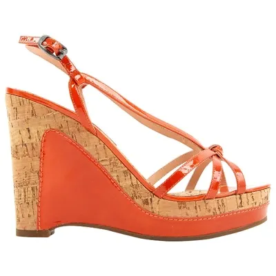 Pre-owned Marc By Marc Jacobs Patent Leather Heels In Orange