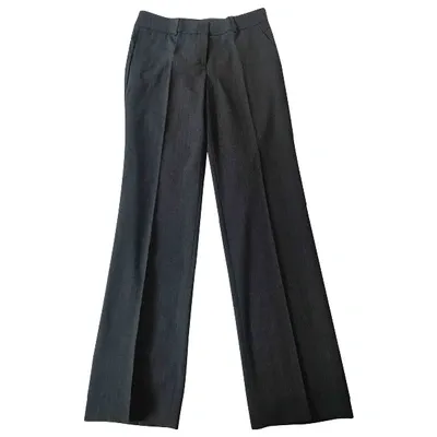 Pre-owned Incotex Wool Straight Pants In Grey