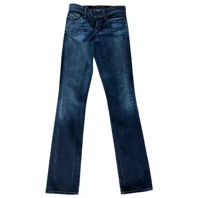 Pre-owned Citizens Of Humanity Straight Pants In Blue