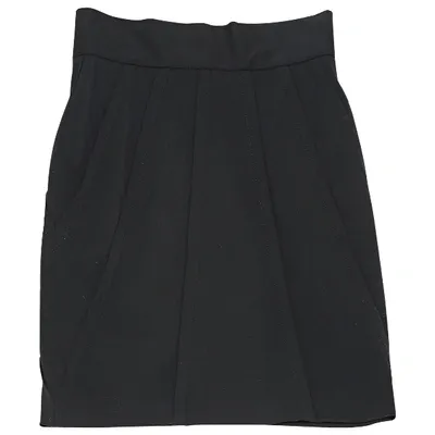 Pre-owned Dolce & Gabbana Wool Mini Skirt In Black