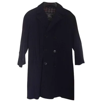 Pre-owned Burberry Coat In Navy