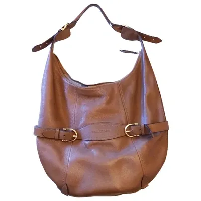 Pre-owned Burberry Leather Handbag In Camel