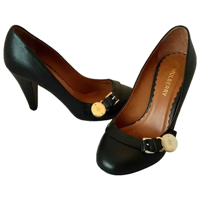 Pre-owned Mulberry Leather Heels In Black