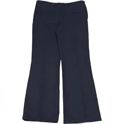 Pre-owned Nina Ricci Wool Trousers In Navy