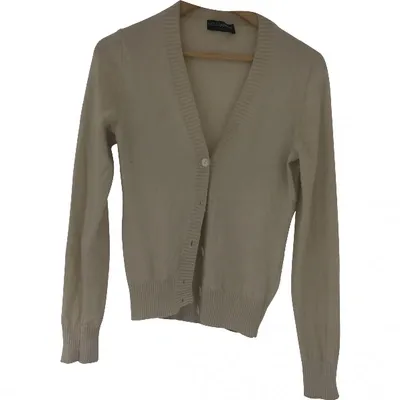 Pre-owned Dolce & Gabbana Cashmere Cardigan In Beige