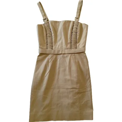 Pre-owned Versace Mini Dress In Beige