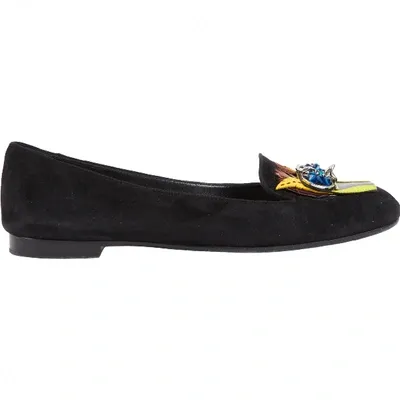 Pre-owned Dior Flats In Black