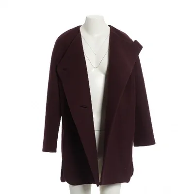 Pre-owned Balenciaga Wool Coat In Burgundy