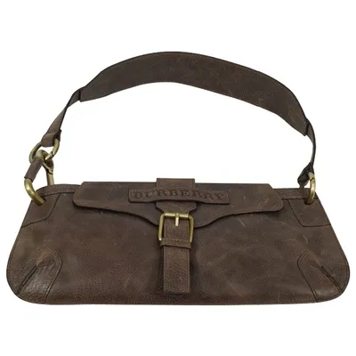 Pre-owned Burberry Leather Handbag In Brown