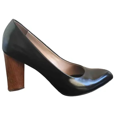 Pre-owned Saint Laurent Leather Heels In Black