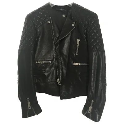 Pre-owned Balenciaga Leather Biker Jacket In Black