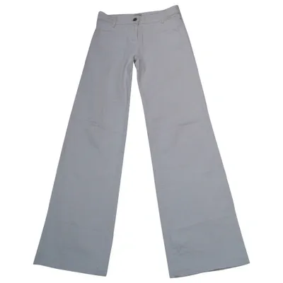 Pre-owned Gerard Darel Straight Jeans In White