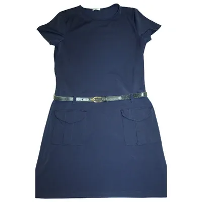 Pre-owned Burberry Mini Dress In Blue