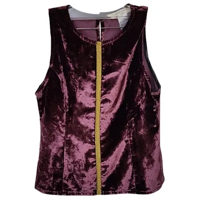 Pre-owned Barbara Bui Velvet Vest In Purple