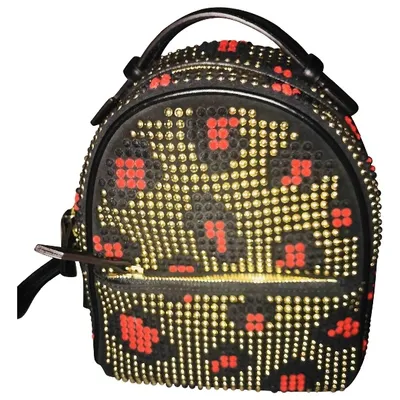 Pre-owned Les Petits Joueurs Velvet Backpack In Multicolour