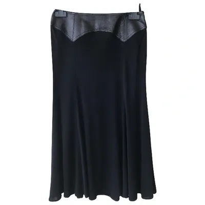 Pre-owned Versace Mid-length Skirt In Black