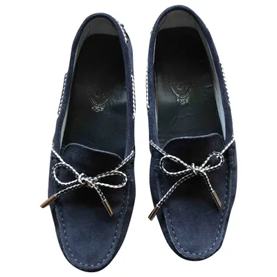 Pre-owned Tod's Flats In Navy