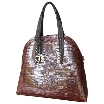 Pre-owned Trussardi Leather Tote In Brown