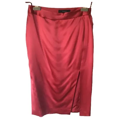 Pre-owned Gucci Silk Skirt Suit In Red