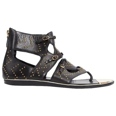 Pre-owned Nicholas Kirkwood Leather Sandal In Black