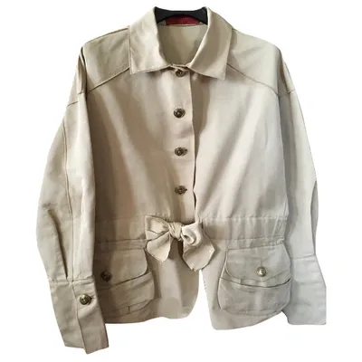 Pre-owned Carolina Herrera Jacket In Beige