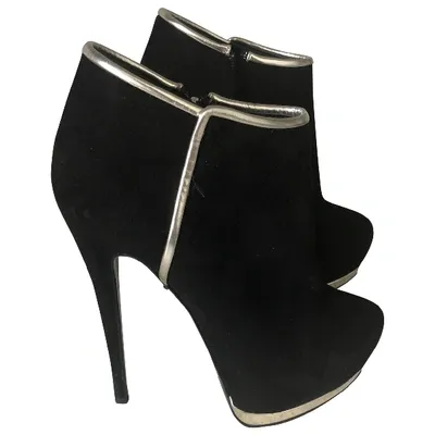 Pre-owned Giuseppe Zanotti Ankle Boots In Black