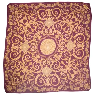 Pre-owned Versace Silk Handkerchief In Multicolour