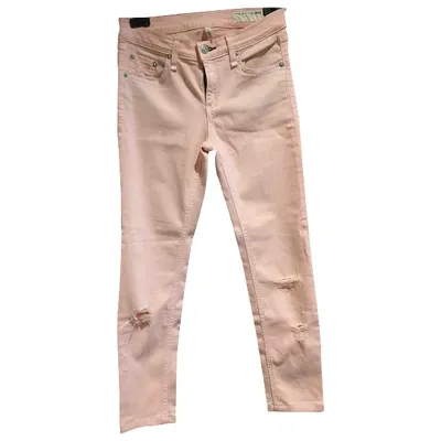 Pre-owned Rag & Bone Slim Jeans In Pink