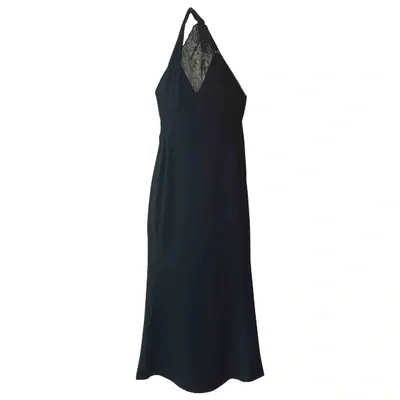 Pre-owned Versace Maxi Dress In Black