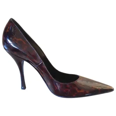 Pre-owned Dsquared2 Patent Leather Heels In Brown