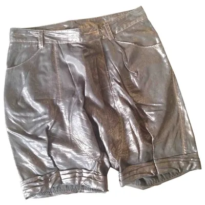 Pre-owned 3.1 Phillip Lim Metallic Cotton Shorts