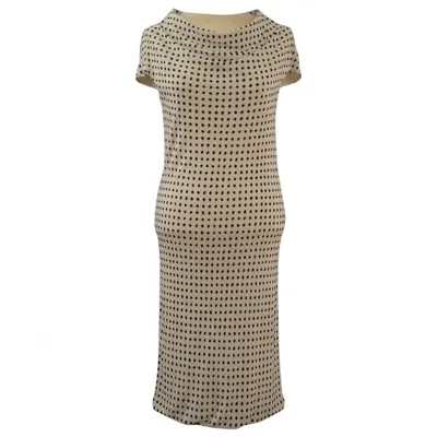 Pre-owned Balenciaga Mid-length Dress In Beige