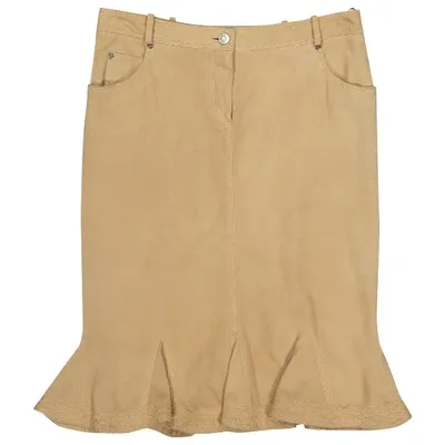 Pre-owned Dior Mid-length Skirt In Beige