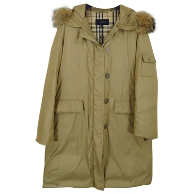 Pre-owned Burberry Puffer In Gold