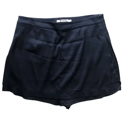 Pre-owned Alexander Wang T Silk Mini Short In Blue