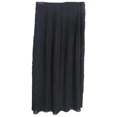 Pre-owned Iris & Ink Mid-length Skirt In Black