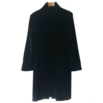 Pre-owned Rabanne Velvet Coat In Blue