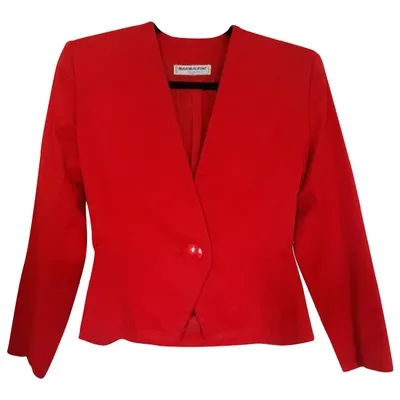 Pre-owned Saint Laurent Red Cotton Jacket