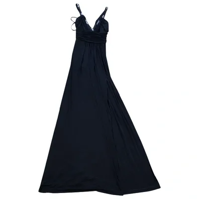 Pre-owned Roberto Cavalli Maxi Dress In Black