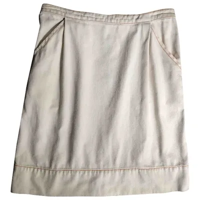 Pre-owned Chloé Mid-length Skirt In White