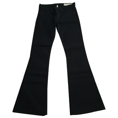 Pre-owned Rag & Bone Black Cotton - Elasthane Jeans