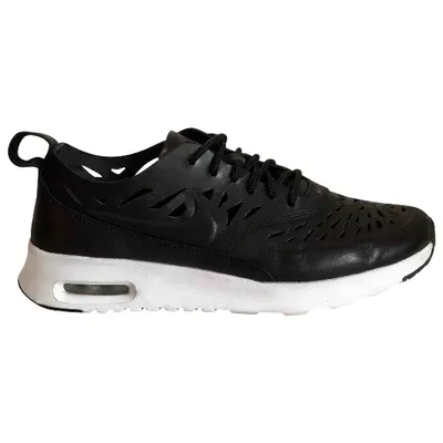 Pre-owned Nike Air Max Leather Trainers In Black