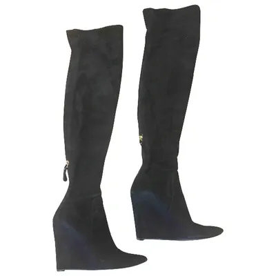 Pre-owned Sergio Rossi Boots In Black