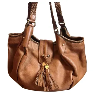 Pre-owned Gucci Leather Handbag In Camel