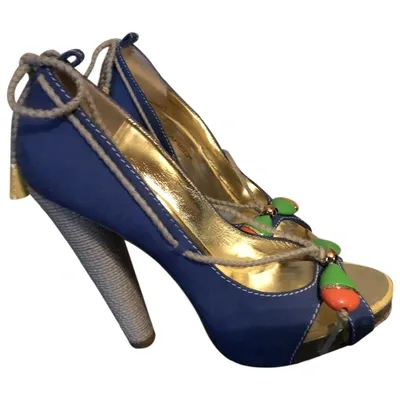 Pre-owned Dsquared2 Leather Heels In Blue