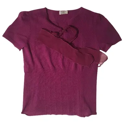 Pre-owned Philosophy Di Alberta Ferretti Wool Top In Purple