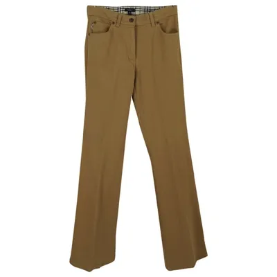 Pre-owned Burberry Trousers In Beige